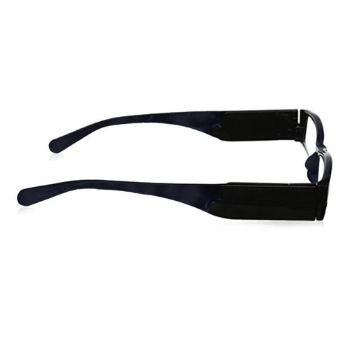 Black eyeglasses on a white background